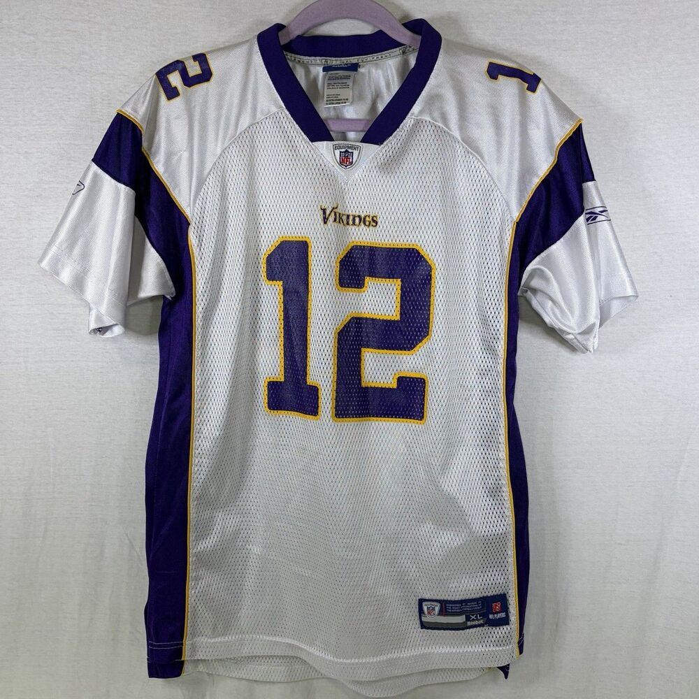 Percy Harvin #12 Minnesota Vikings Jersey Reebok Youth XLarge White NFL